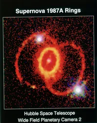 Supernova 1987A observée avec le télescope spatial Hubble, télescope planétaire à grand champ 2.